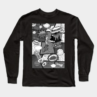 Comics - Black & White Long Sleeve T-Shirt